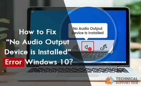 computer says no audio output device installed
