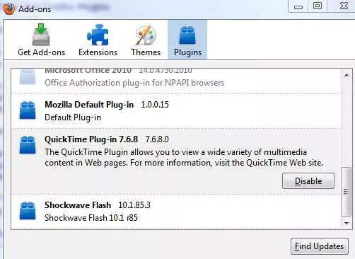 How to Enable a QuickTime Plugin in Firefox