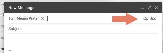 Steps for Sending CC Emails