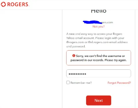 Reset Rogers Email Password